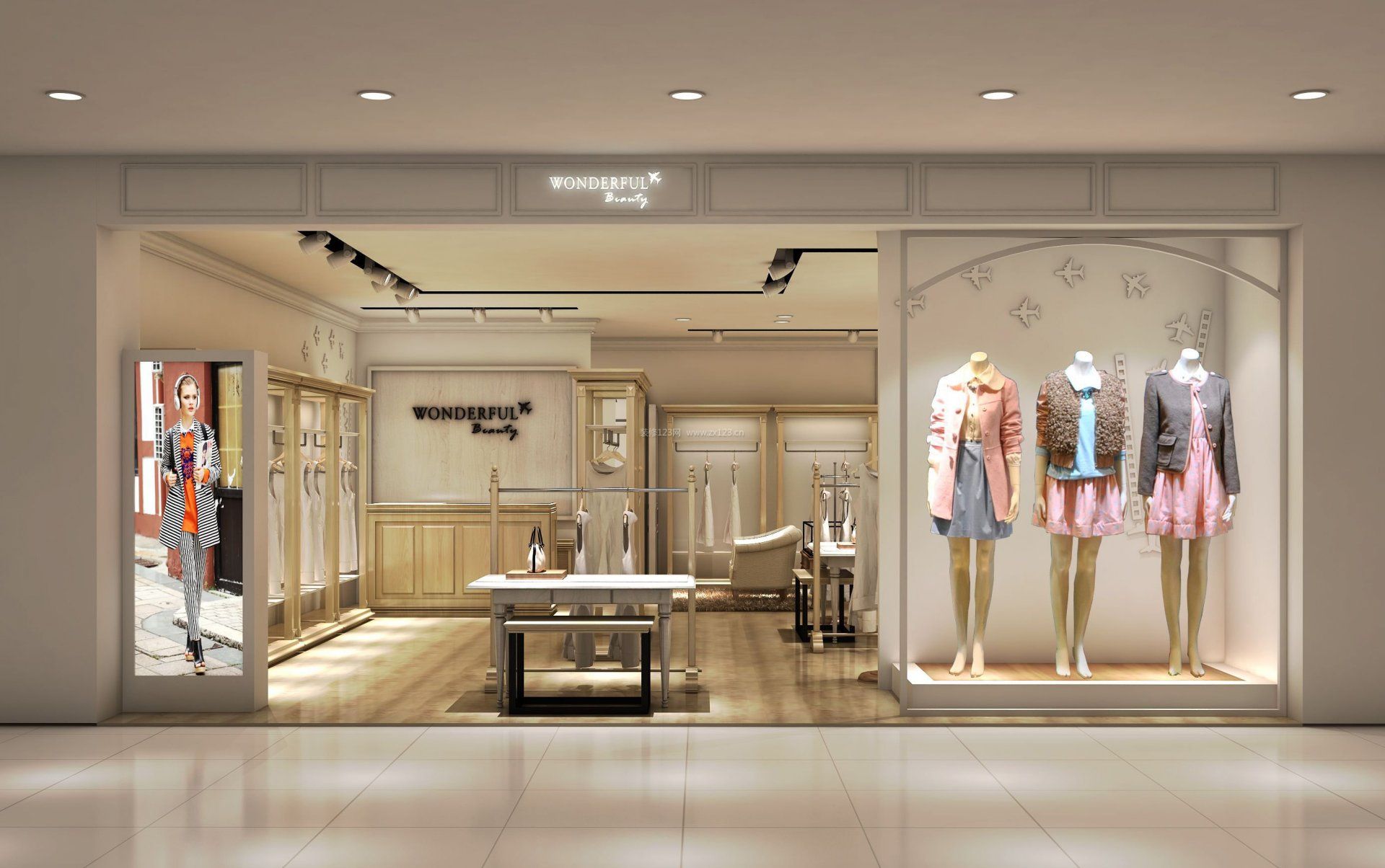 女服裝店門頭設(shè)計(jì)裝修圖_裝信通網(wǎng)效果圖